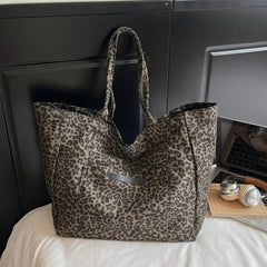 Large Leopard Print Tote Bag
