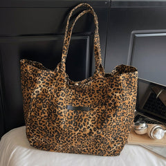 Large Leopard Print Tote Bag