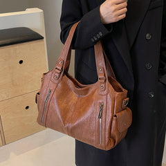 Y2K Inspired Leather Tote Bag