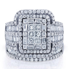 2-Piece Chunky Diamond Statement Ring