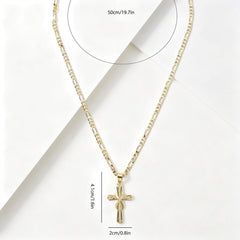 14K Diamond Accented Infinity Cross Necklace