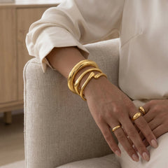 3-Piece Adjustable Hinge Bangle Stack