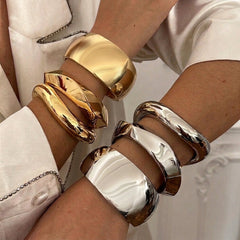 3-Piece Chunky Geometric Bangle Stack