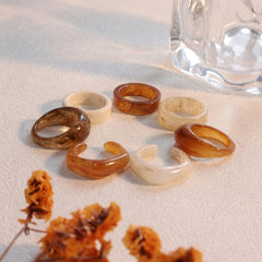 20-Piece Autumn Inspired Resin Ring Stack