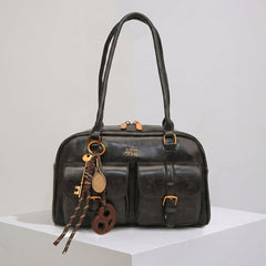 Double Front Pocket Shoulder Bag