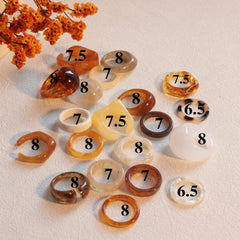 20-Piece Autumn Inspired Resin Ring Stack
