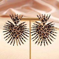 Leopard Print Stud Earrings