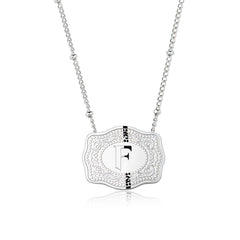 Dainty Belt Buckle Letter Initial Necklaces