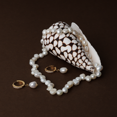 Freshwater Pearl Hoop Earrings