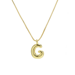 Chunky Feminine Letter Initial Necklace