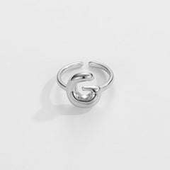Cute Bubble Letter Initial Ring