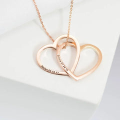 Personalized Heart Stack Necklace