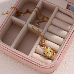 Dainty Diamond Evil Eye Necklace