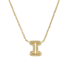 Dazzling Diamond Initial Necklace