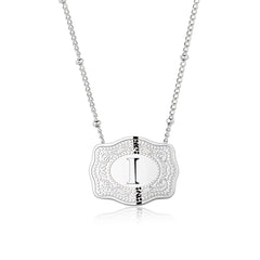 Dainty Belt Buckle Letter Initial Necklaces