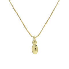 Chunky Feminine Letter Initial Necklace