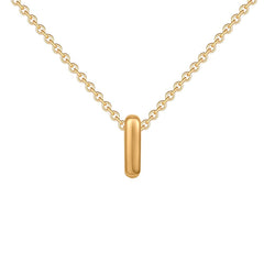 Dainty Bubble Letter Initial Necklace
