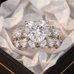 2-Piece Statement Heart Ring Stack