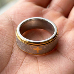 Cross Lord's Prayer Ring