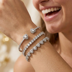 3-Piece 14K CZ Accented Bracelet Stack