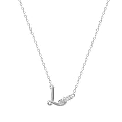 Dainty Forever Connected Initial Halo Necklace