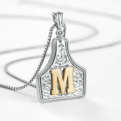 14K Elegant Cowgirl Initial Necklace