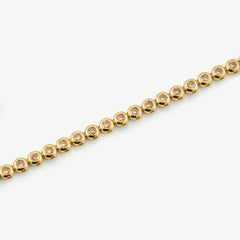 Classic Bezel Tennis Bracelet Coffee