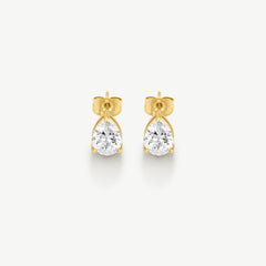 Classic Pear Solitaire Earrings