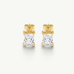Bold Emerald Solitaire Earrings