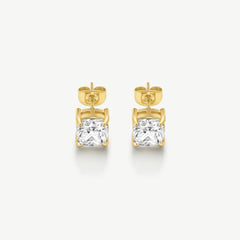 Bold Asscher Solitaire Earrings