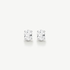Classic Oval Solitaire Earrings