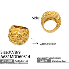 Openwork Woven Stainless Steel Ring Designs
