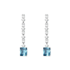 Daphne Sapphire-Tone Tassel Drop Earrings