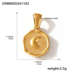 18K Gold-Plated Sculptural Pendant Charm