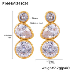 Cubic Zirconia Teardrop Accent Earrings