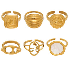 Textured Sculptural Open Ring Designs