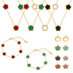 Color Four-Petal Flower Jewelry