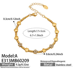 Bead & Cubic Zirconia Charm Bracelets