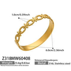Sculptural Link Bangle Bracelet Designs