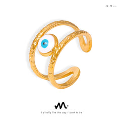 Blue Eye Open Ring