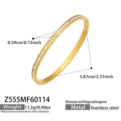 Cubic Zirconia Slim Clasp Bangle Designs