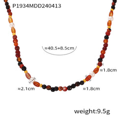 Agate and Tiger Eye Beaded Necklace Designs