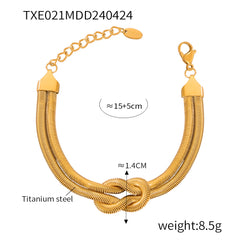Knotted Snake Chain Necklace and Bracelet