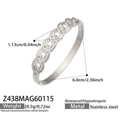 18K Gold-Plated Twisted and Sparkling Bangle Designs