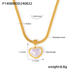 18K Gold-Plated Pearl-Look Pendant Necklaces