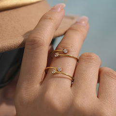 Heart Cubic Zirconia Open Ring Designs