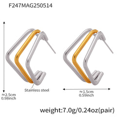 Layered Geometric Hoop Earrings