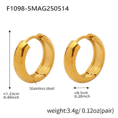 Polished Round Hoop Earring Collection