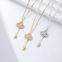 Nadine Vintage-Inspired Key Pendant Necklace