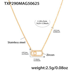 Cubic Zirconia Rectangle Detail Necklace or Ring